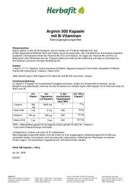 Arginin-500-Kapseln 198 g