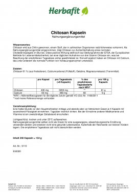 Chitosan-Kapseln 155 g