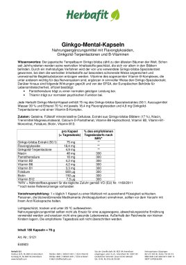Ginkgo-Mental-Kapseln 80 g
