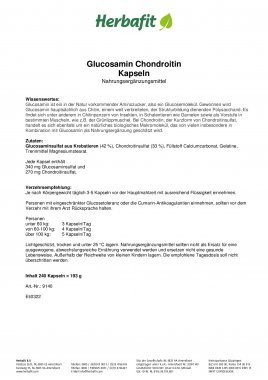 Glucosamin-Chondroitin-Kapseln 200 g