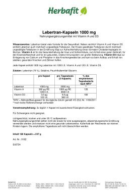 Lebertran-Kapseln 1000 mg 245 g