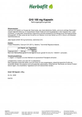 Q10-Kapseln 100 mg 70 g