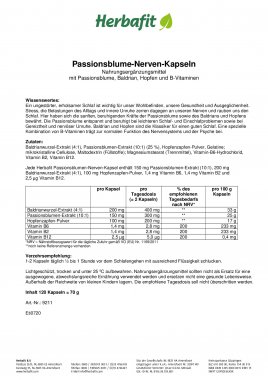 Passionsblume-Nerven-Kapseln 75 g