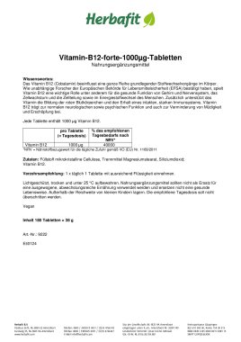 Vitamin-B12-forte-1000µg-Tabletten 180 Tabletten