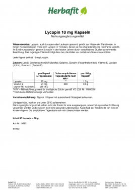 Lycopin 10 mg Kapseln 90 Kapseln