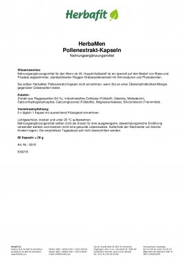 HerbaMen Pollenextrakt-Kapseln 30 g